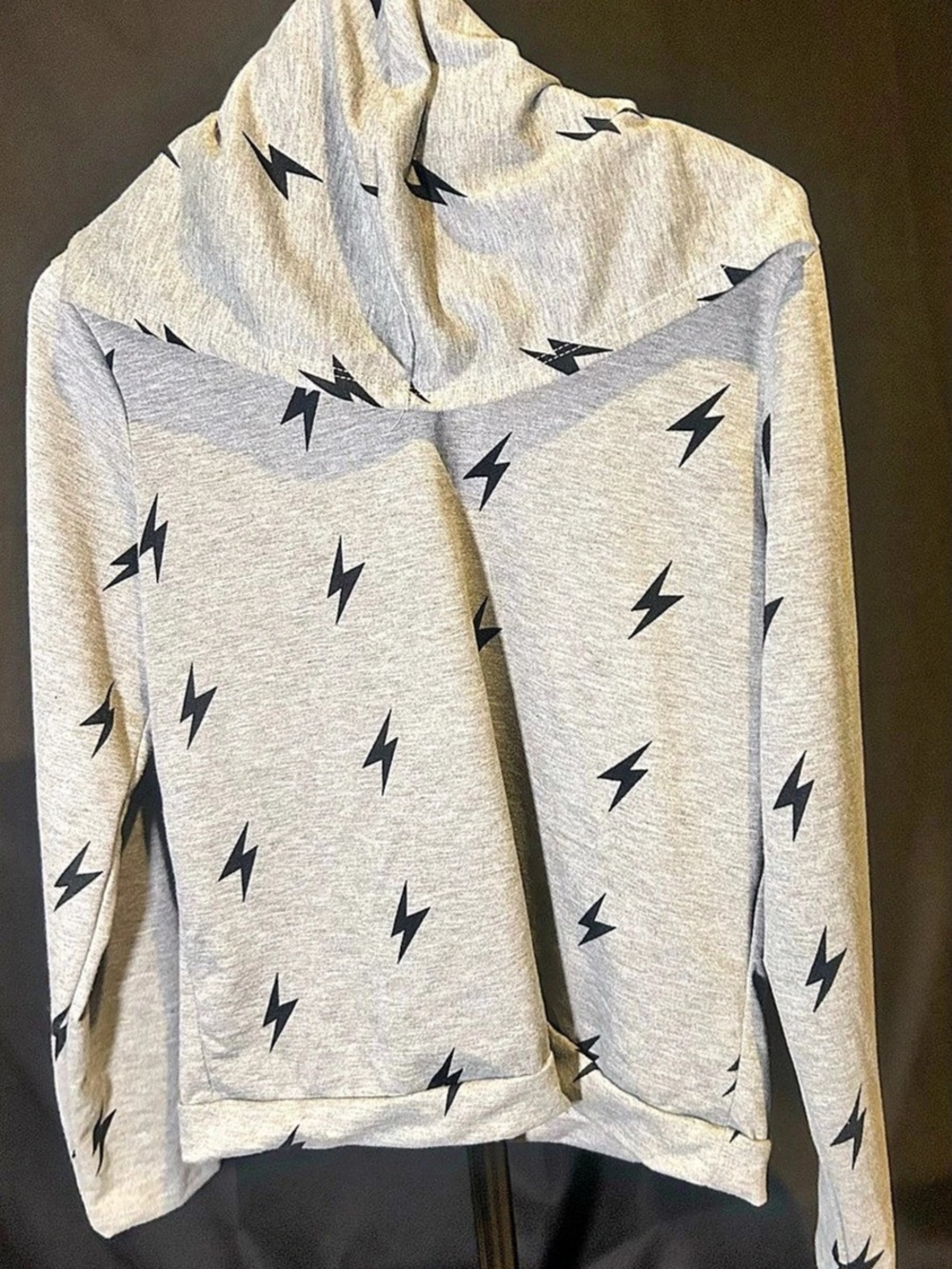 YMI Collection hoodie Lightning Bolt Hoodie in Gray Size Medium